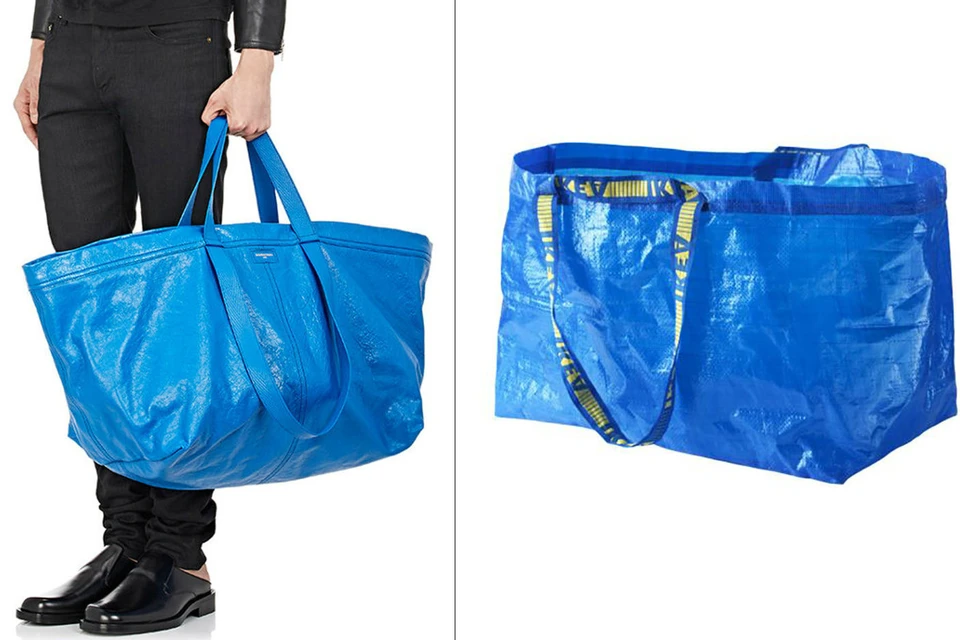 В Balenciaga скопировали дизайн сумки IKEA