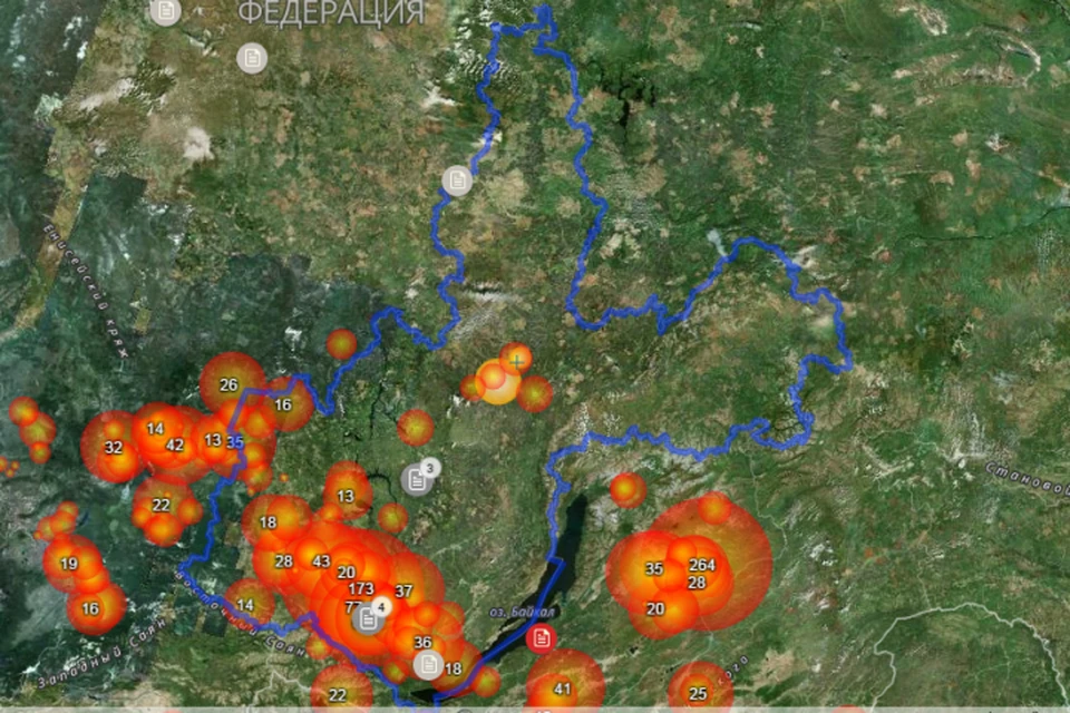 Карта пожаров иркутской области онлайн со спутника