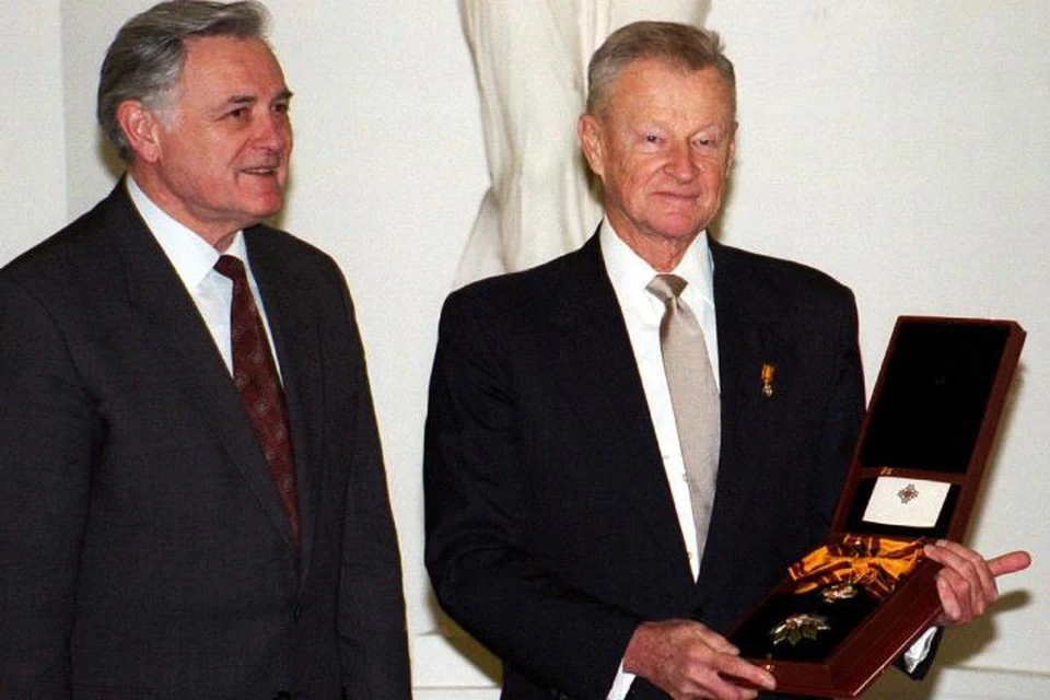 Збигнев Бжезинский с бывшим литовским президентом Валдасом Адамкусом