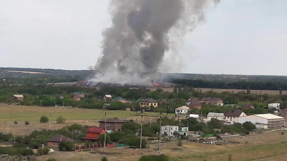 Свалка горела на двух гектарах. Фото: Анастасия Скопец.