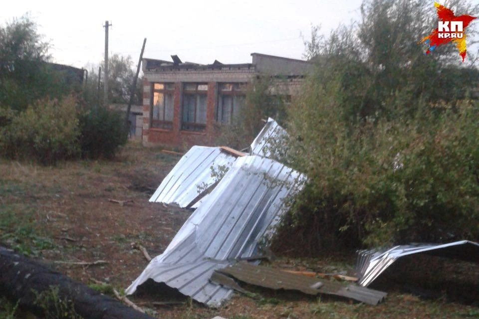 Последствия урагана в Саратовской области.