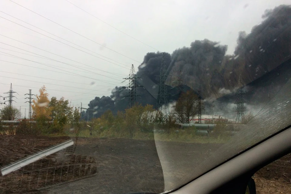 Крупный пожар на заводе «Лукойл» под Нижним Новгородом: горят резервуары с бензином.