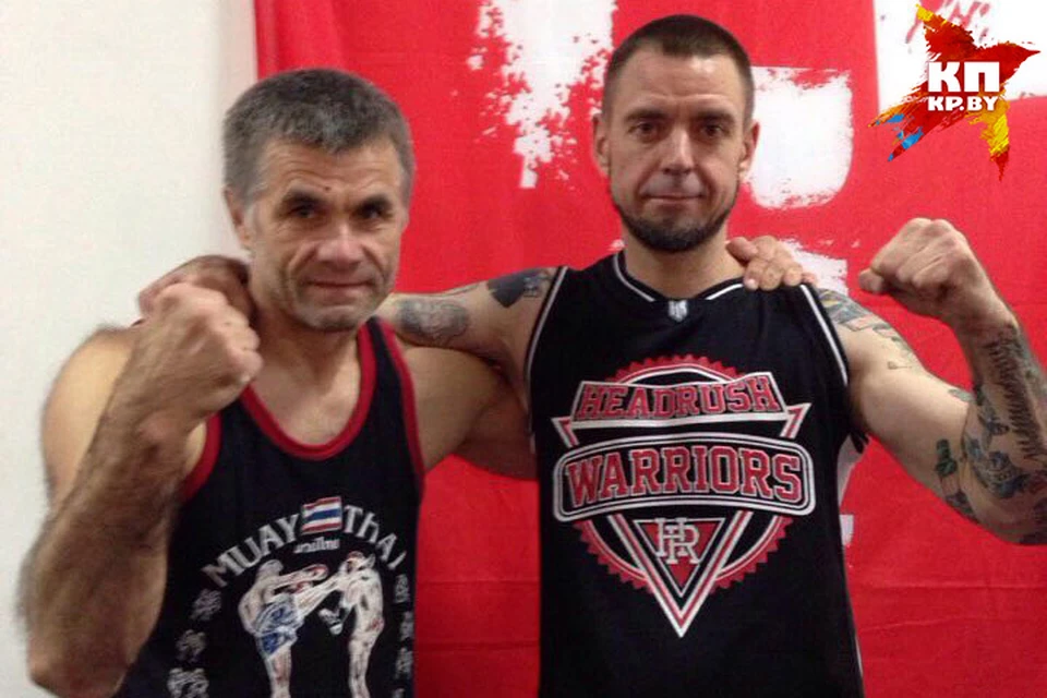 Оздоровительным боксом у Анатолия Лиса занимались и Сергей Михалок, и Светлана Зеленковская (на фото - с Сергеем Михалком). Фото: личный архив