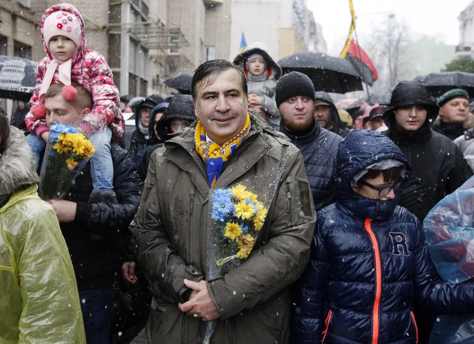Митинг сторонников Михаила Саакашвили в Киеве. Фото: Str/Zuma\TASS