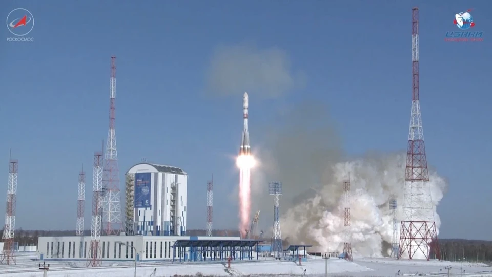 Первая, вторая и третья ступени ракеты-носителя отделились в штатном режиме. Фото: Роскосмос