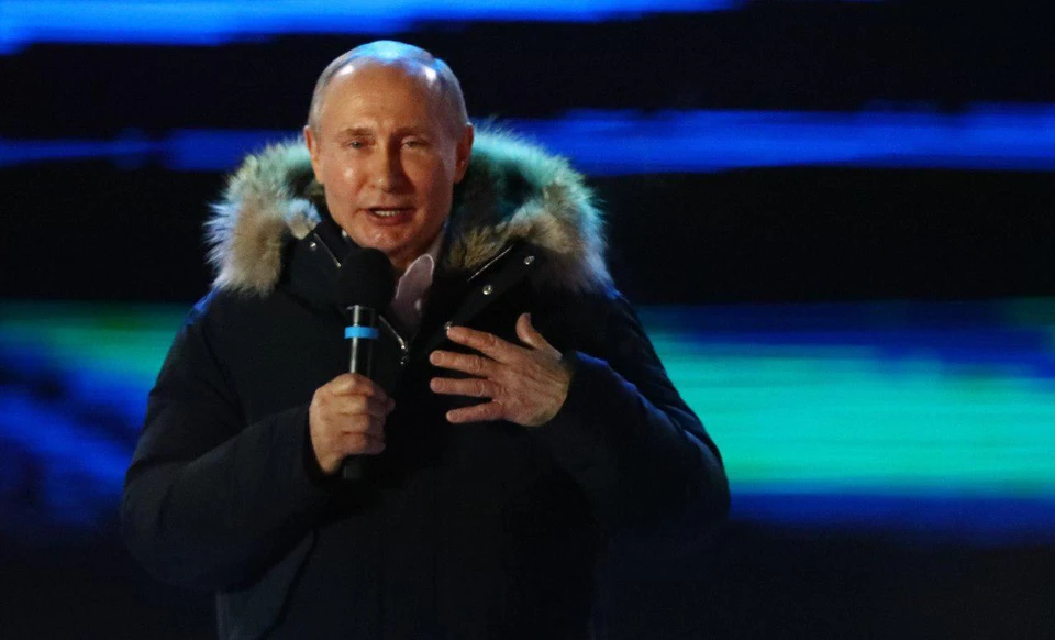 Владимир Путин на Манежной площади.