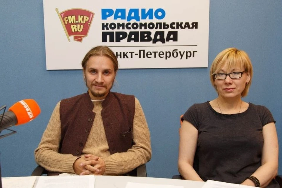 Мария Сень и Павел Майоров в студии радио «Комсомольская Правда в Петербурге»