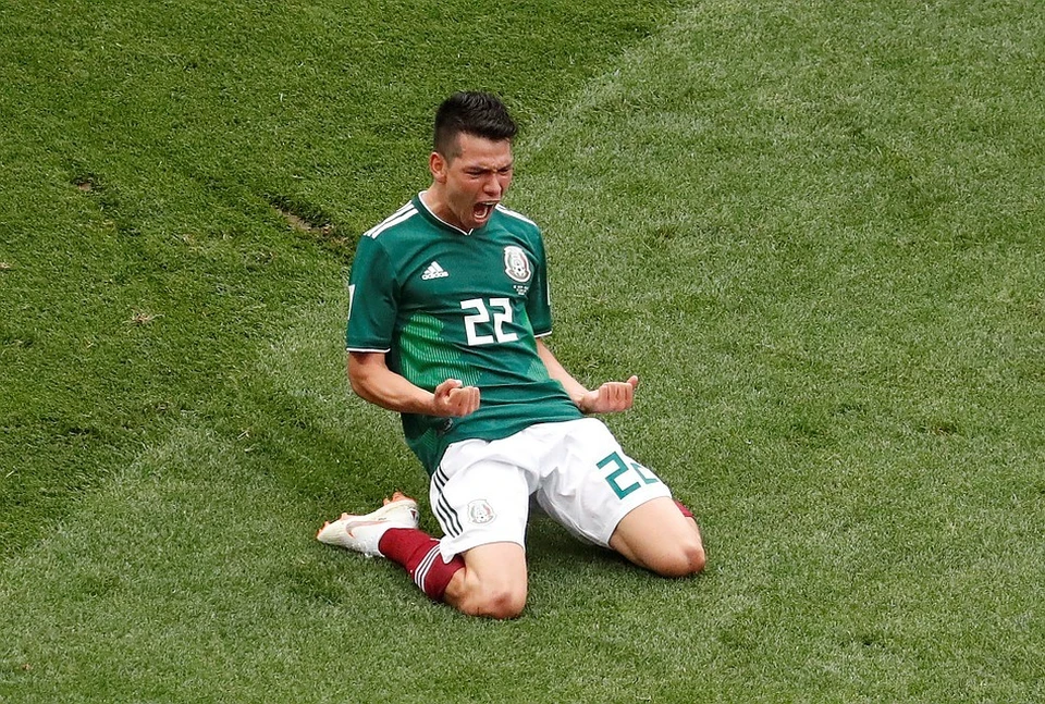 В своем первом матче на ЧМ-2018 Мексика сенсационно обыграла Германию - 1:0. Фото: Reuters
