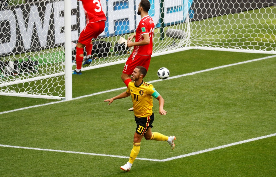 Пять голов влетело в ворота сборной Туниса в поединке с Бельгией.