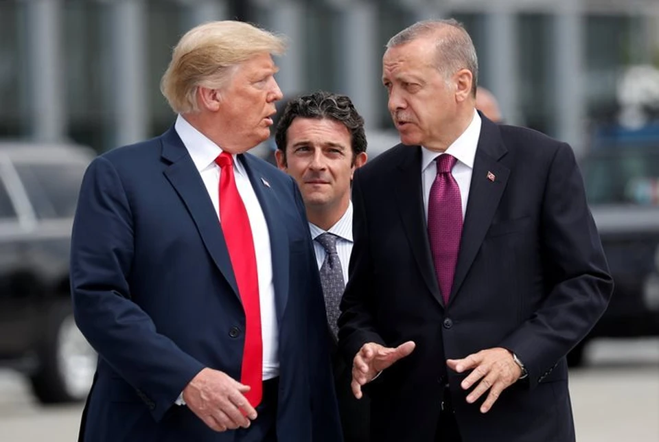 Президент США Дональд Трамп и президент Турции Реджеп Тайип Эрдоган