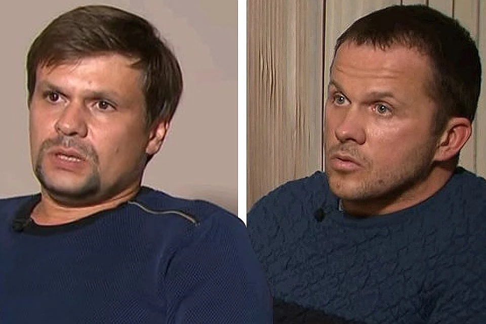 Александр Петров и Руслан Боширов во время интервью Russia Today.