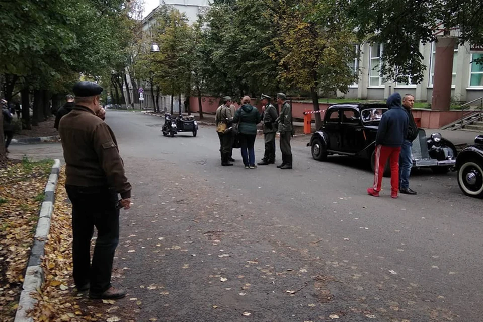 В центре Нижнего Новгорода снимают фильм про войну. Фото: Ольга ГЛАДКОВА