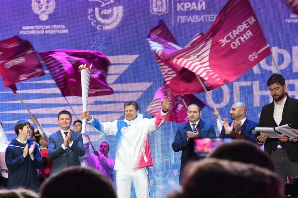 Завершился московский этап эстафеты концертом в "Лужниках" Фото: Наталья МИЛЬКО