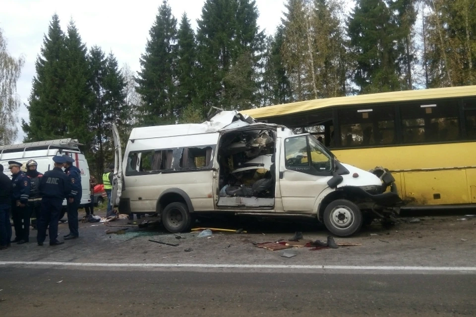 В Тверской области столкнулись два автобуса