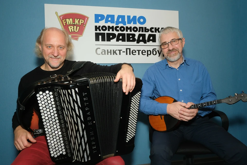 Андрей Константинов и Андрей Смирнов в студии радио «Комсомольская Правда в Петербурге»