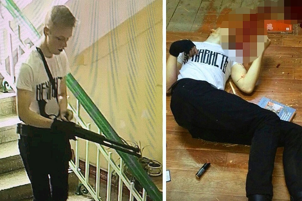 Влад Росляков пришел убивать своих ровесников и преподавателей в футболке с надписью "Ненависть". Фото предоставлено очевидцем