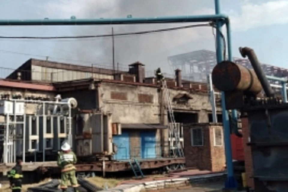 Пожар на заводе полностью потушен. Фото: ГУ МЧС Северной Осетии