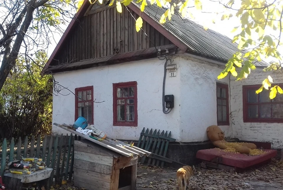 Дом давно нуждается в ремонте, зато пустые бутылки из-под водки сложены аккуратной горкой. Фото: Юлия ГАВРИЛОВА