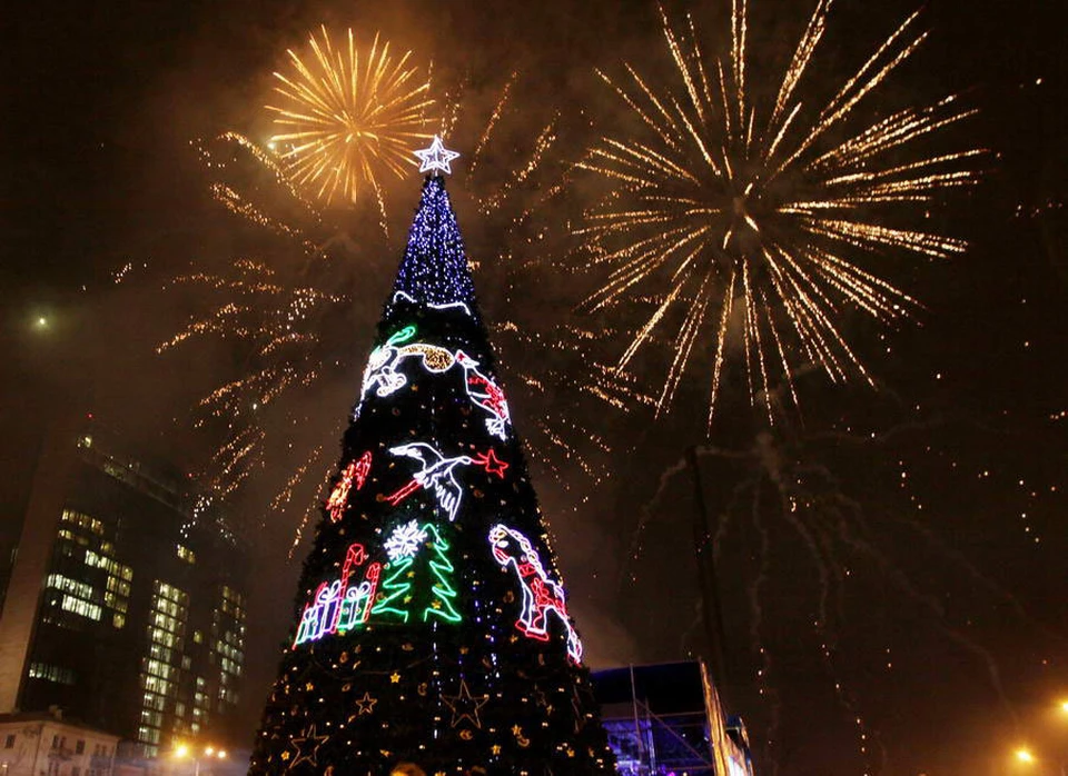 Новогодняя елка Донецка в прошлом году. Фото: fusion-illumination.com