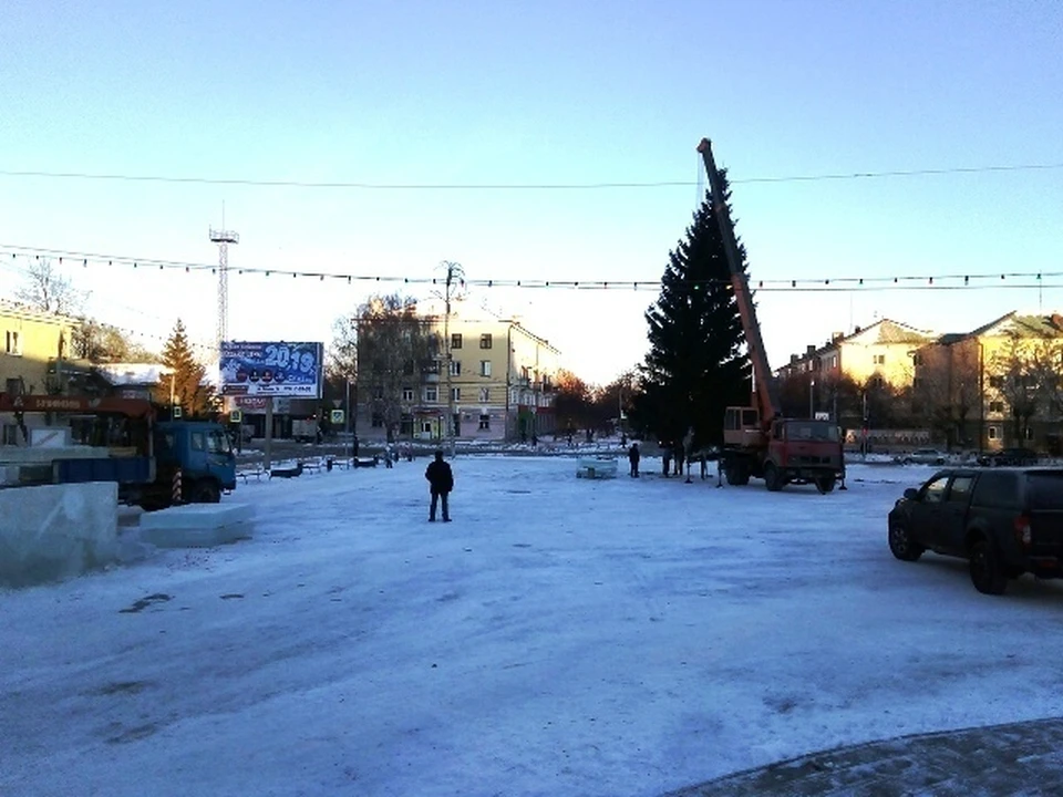 Город Чебаркуль площадь Ленина