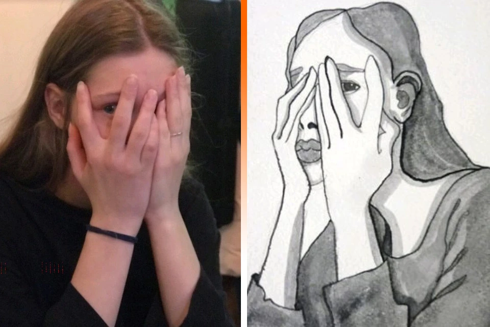 Даша Агений и картинка, которую она нарисовала после того, как ее чуть не изнасиловал пьяный мужик.