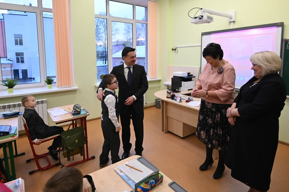 Андрей Воробьёв открыл новый школьный корпус в Истре. Автор фото: Иван ВОДОПЬЯНОВ.