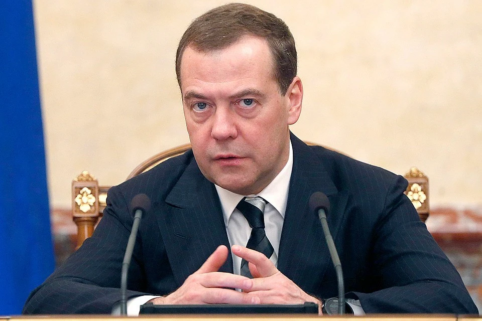 Премьер-министр РФ Дмитрий Медведев во время заседания правительства. Фото Дмитрий Астахов/TACC