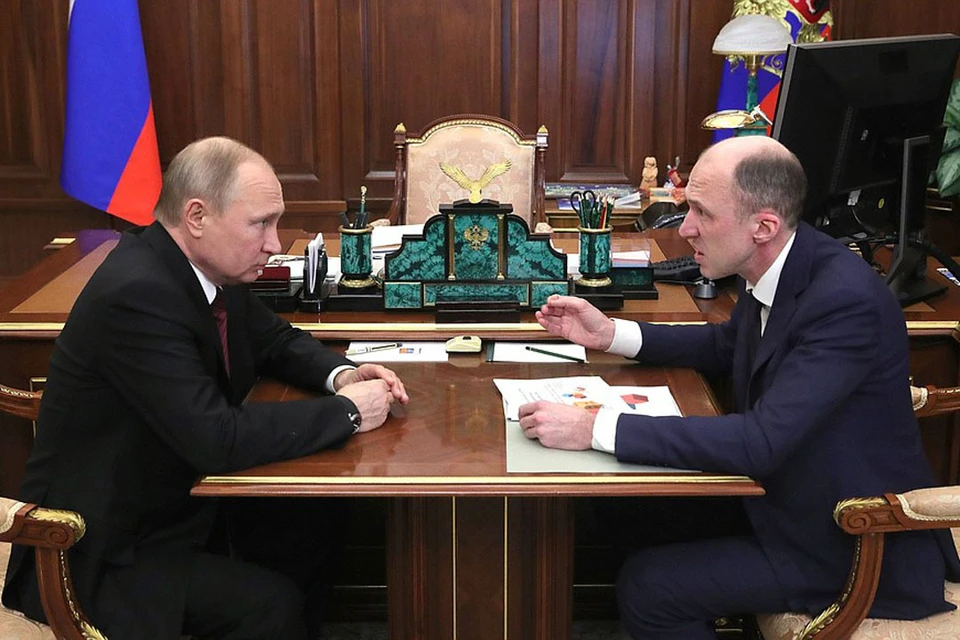 Рабочая встреча Владимира Путина и Олега Хорохордина