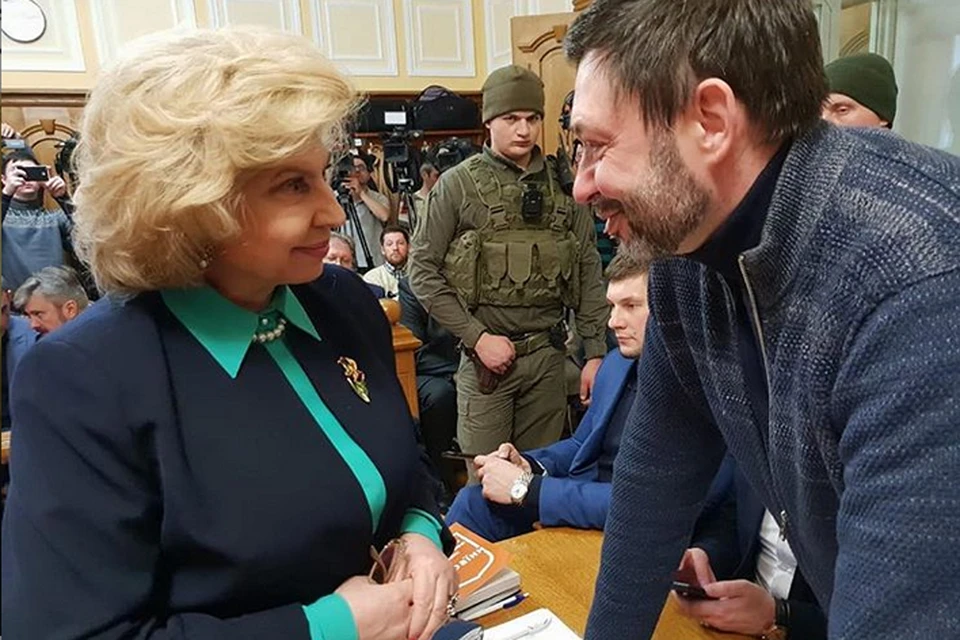 Уполномоченный по правам человека в РФ Татьяна Москалькова с Кириллом Вышинским
