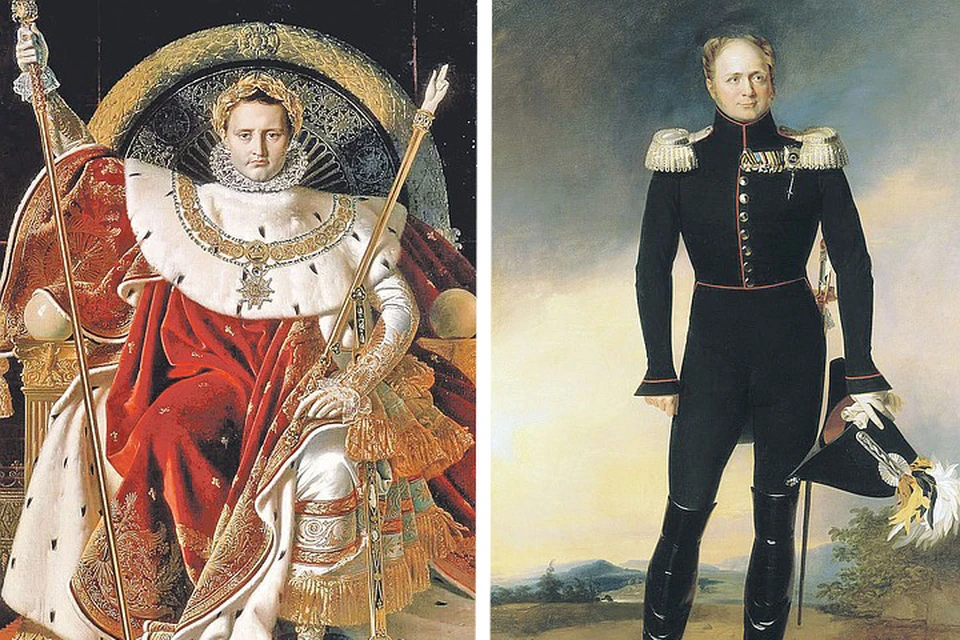 Что ни говори, приятно иметь в родственниках царедворцев! Слева - Наполеон I Бонапарт, справа - Александр I. Фото: wikipedia.org