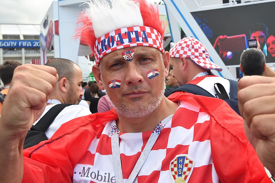 Хорватский болельщик на чемпионате мира по футболу в Москве.
