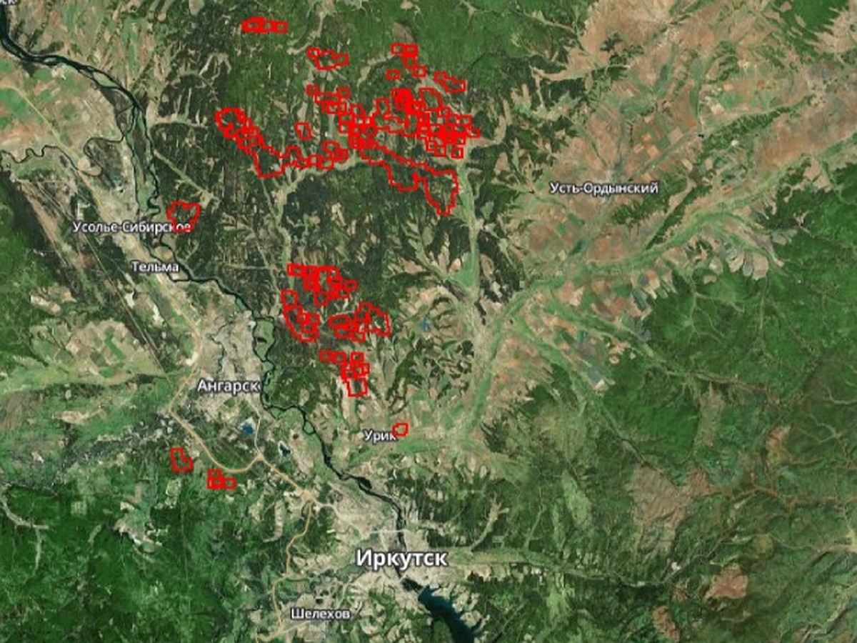Карта пожаров вокруг Иркутска: где горят леса в Приангарье - KP.RU