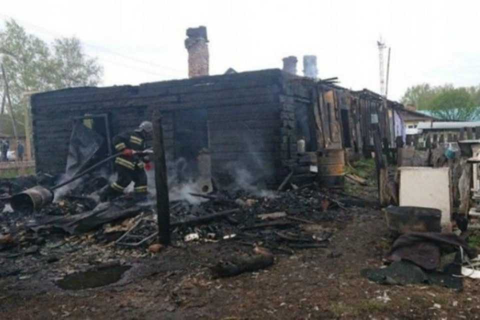 В огне пожара погибли четыре человека Фото: ГУ МЧС по Красноярскому краю