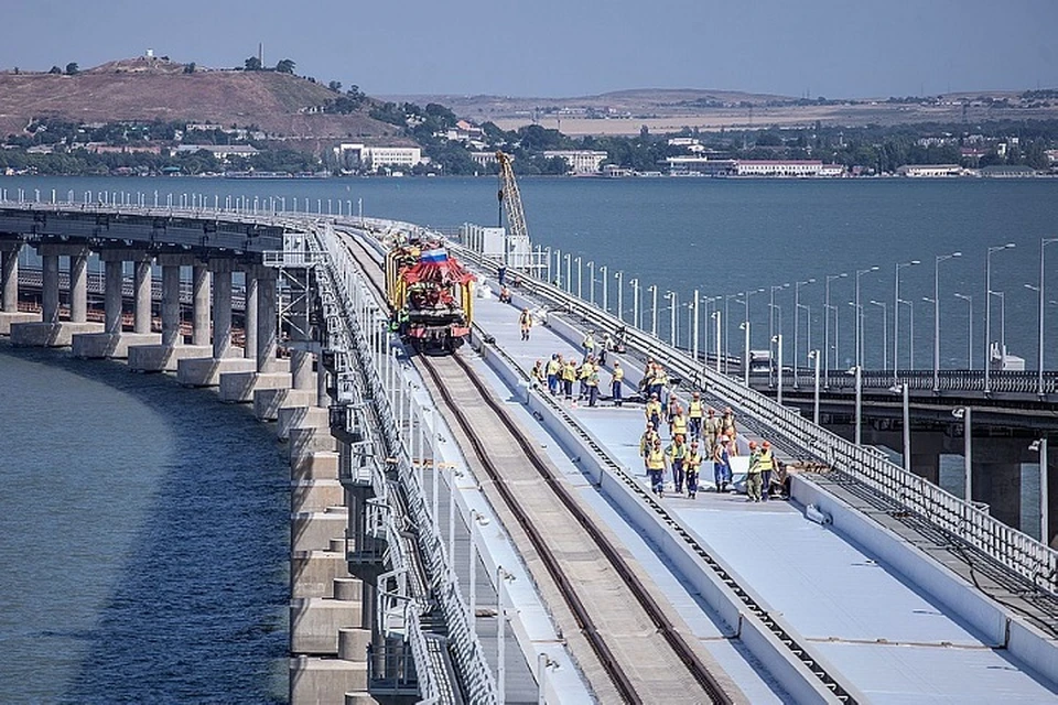 Этот вагон постоянно курсирует между Крымом и Таманью. Фото: инфоцентр «Крымский мост»