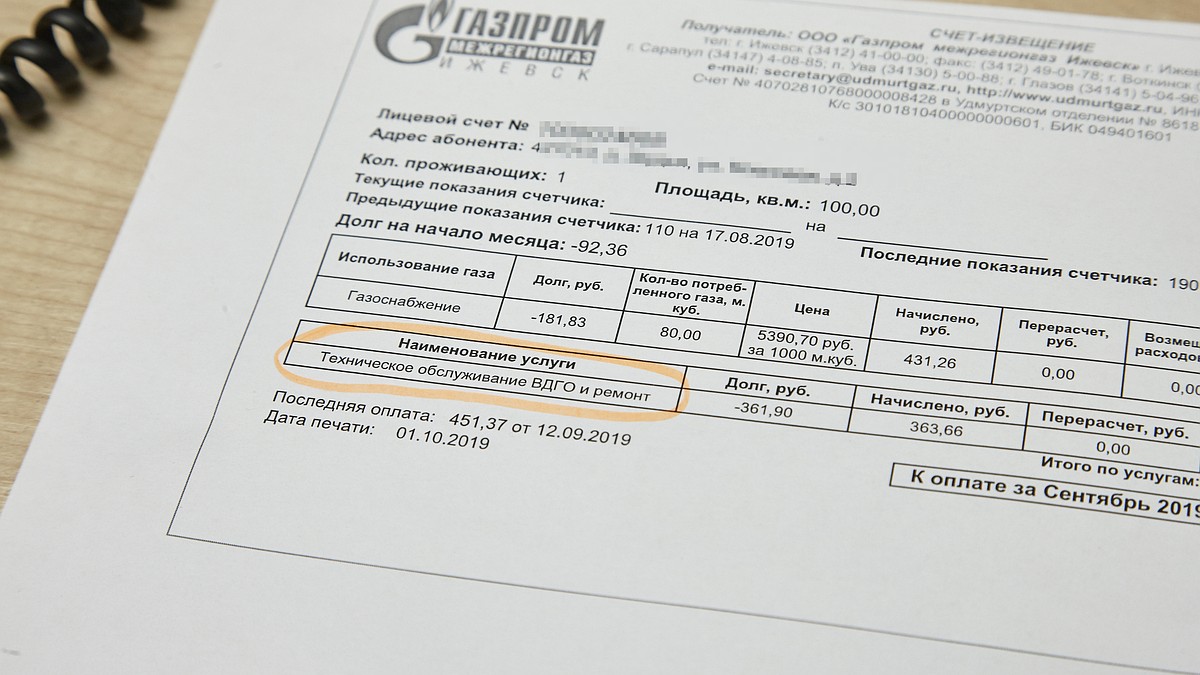 Почему у ижевчан в платежках появилась строка за обслуживание газового  оборудования и что входит в эту сумму? - KP.RU