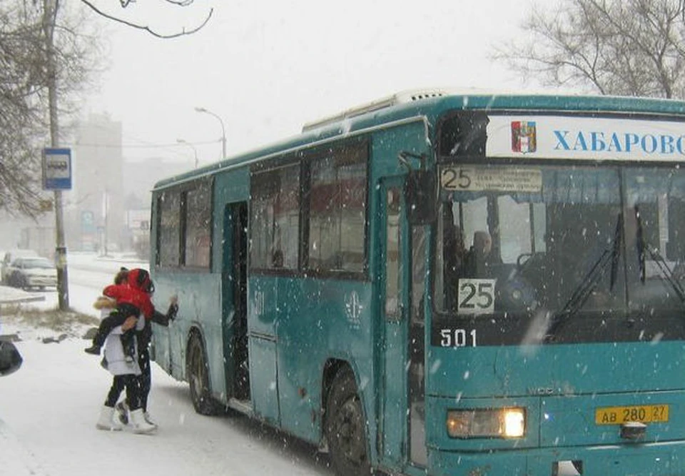 В Хабаровске из автобуса морозным утром высадили школьницу