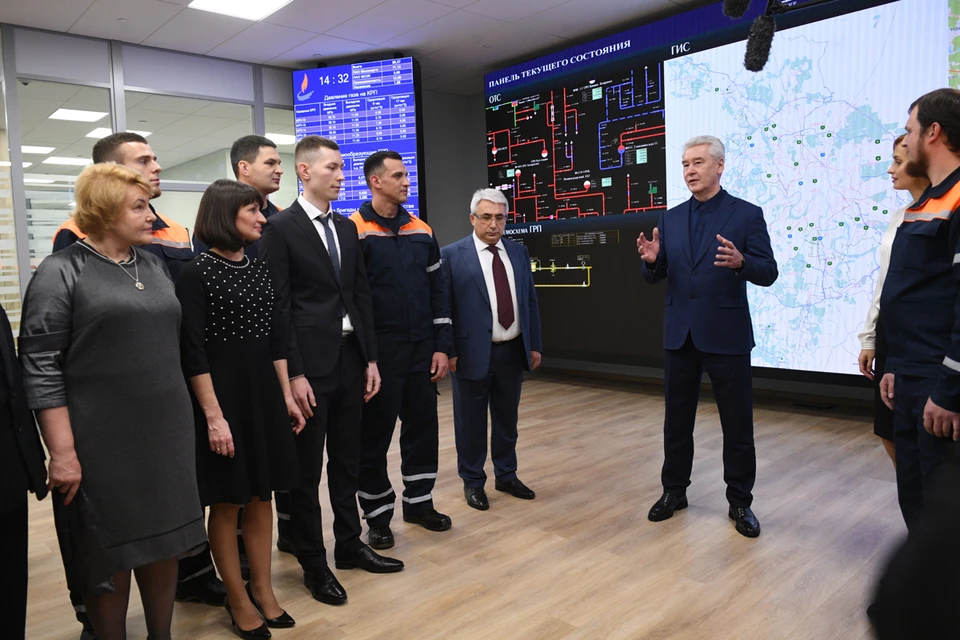 Сергей Собянин 29 ноября посетил новый инженерный центр "Мосгаз" на Мрузовском переулке.