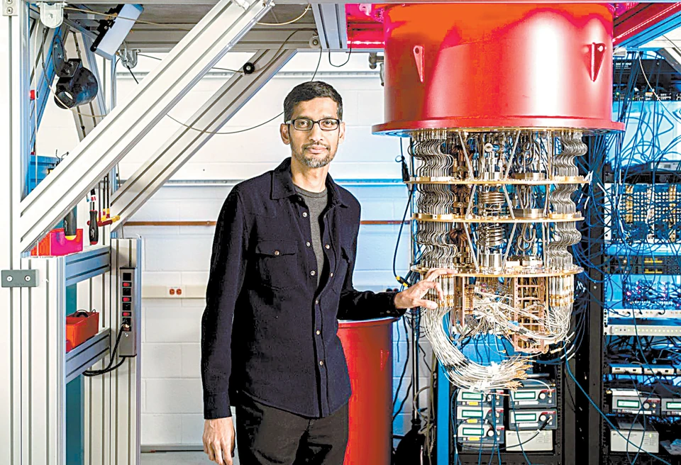 Так выглядит квантовый компьютер Google. Фото: Google
