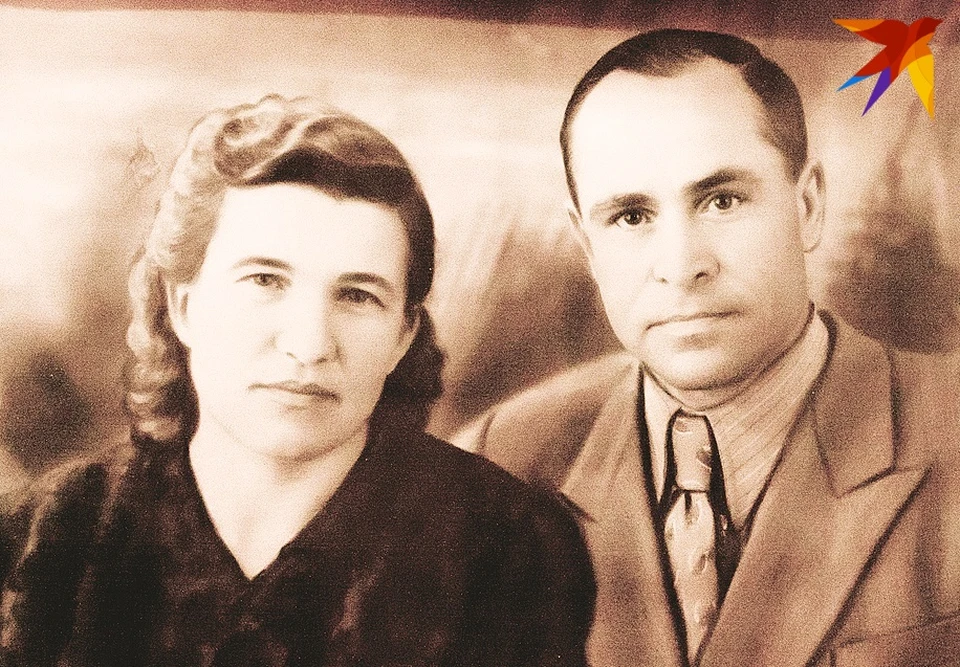 Семья фронтовиков. Дарья Гармаш, героиня трудового фронта, и ее муж Александр Киселев, герой войны.