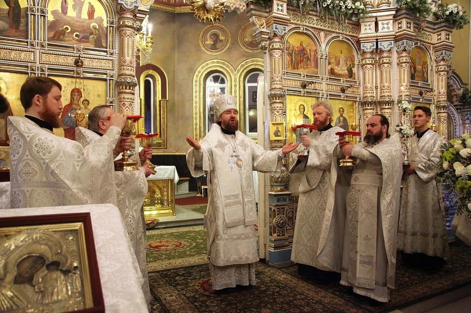Божественная литургия в Свято-Симеоновском кафедральном соборе. Фото: пресс-служба Челябинской епархии