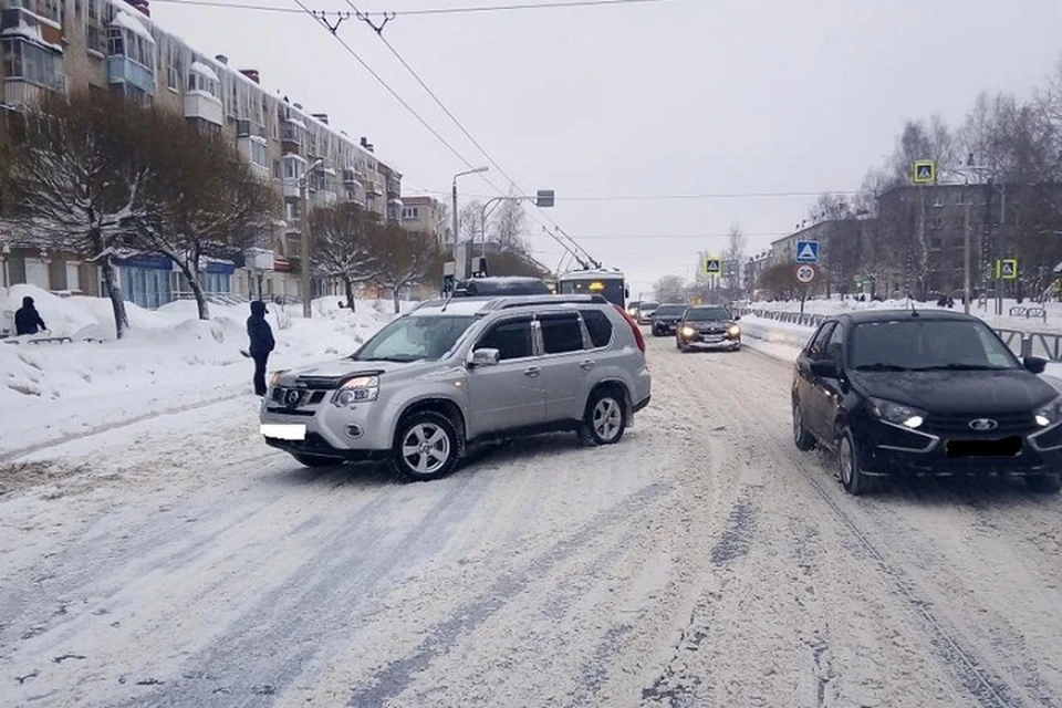 Место ДТП. Фото: ГИБДД по Березниковскому округу