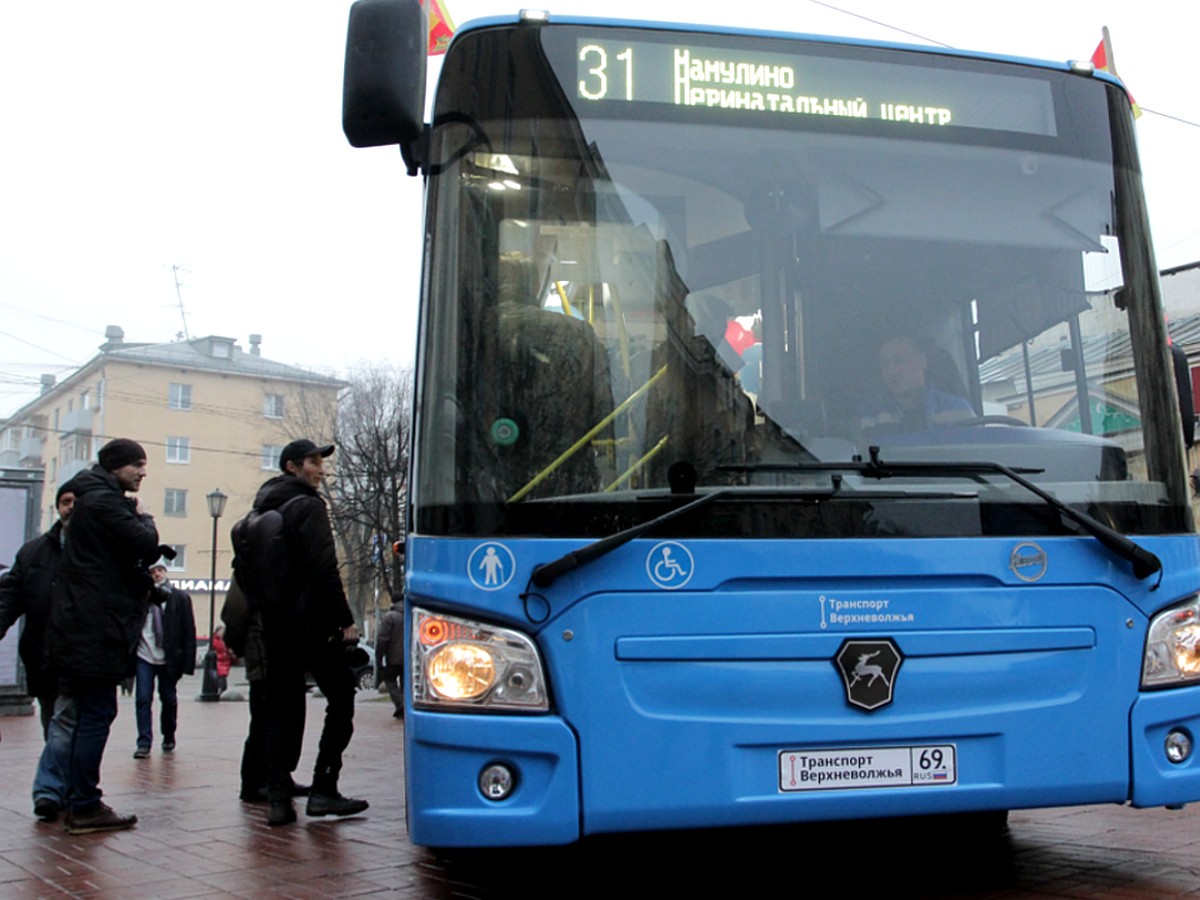 Маршрут автобуса 111 (Тверь - Лямово) на карте Твери