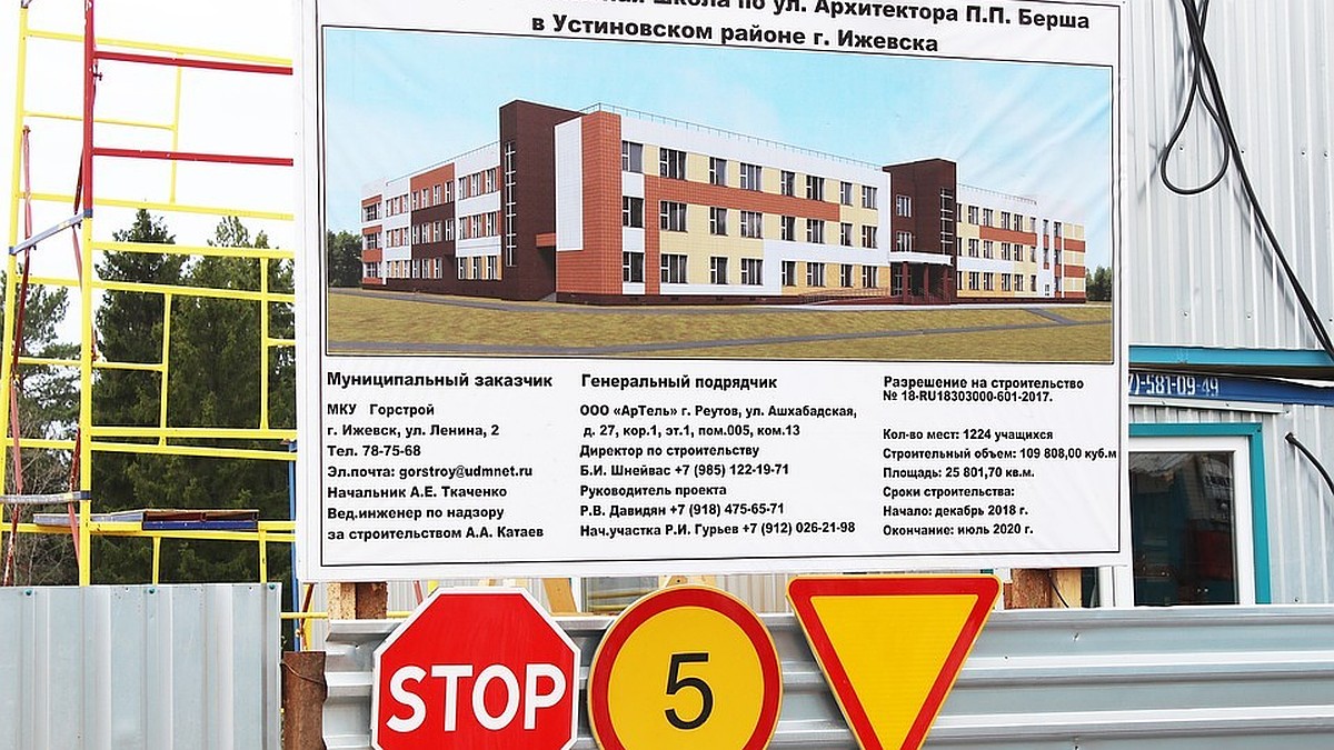 В Ижевске расторгли контракт на строительство школы на улице Берша - KP.RU