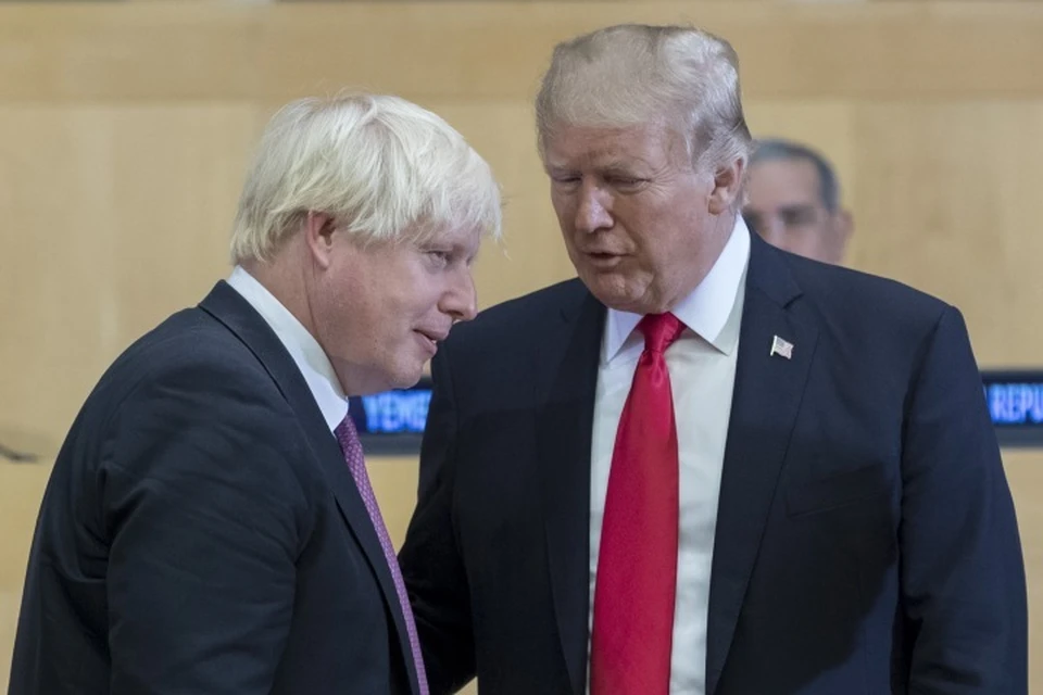 Премьер-министр Великобритании Борис Джонсон и президент США Дональд Трамп