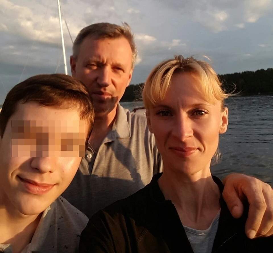 Вадим Янголенко, Дарья Ефимова и их 13-летний сын.