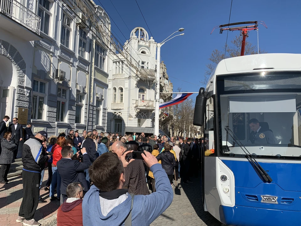 Первый новый трамвай в Евпатории презентовали 13 марта