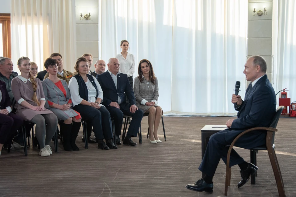 Владимир Путин на встрече с общественниками Фото:пресс-служба правительства Севастополя