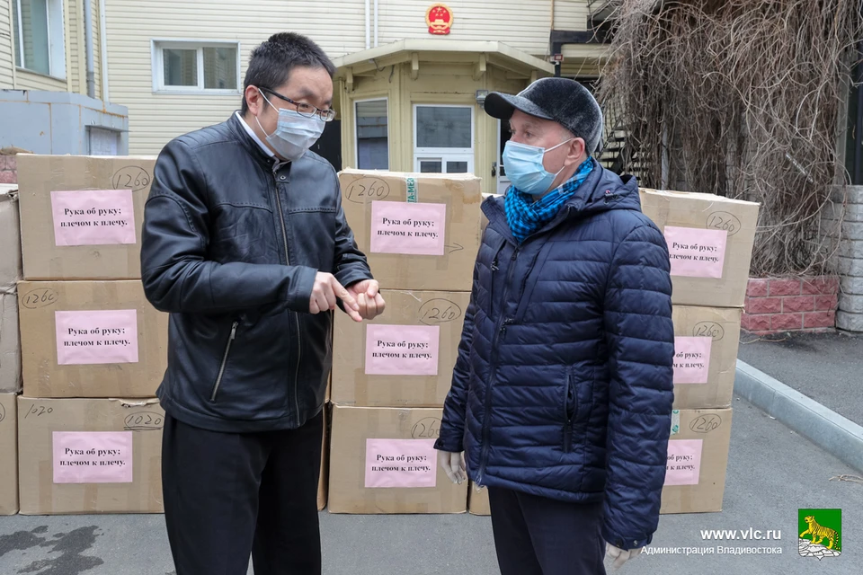 50.000 масок от Китая Приморью. Фото: сайт администрации Владивостока
