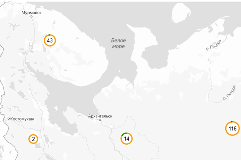 В Мурманской области подтвердили сразу 25 случаев COVID-19. Фото: coronavirusstat.ru