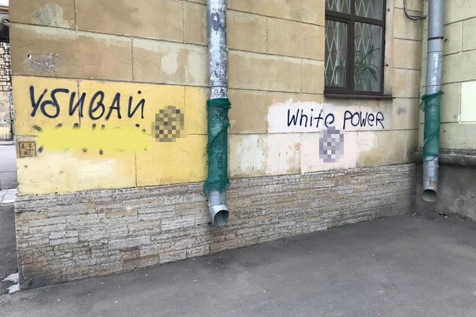 Полиция задержала вандалов, нарисовавших свастику на общежитии в Петербурге / Фото: ГУ МВД по СПб и ЛО